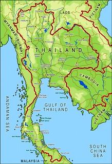 Thailand Map/Koh Chang island/South East Gulf Of Thailand