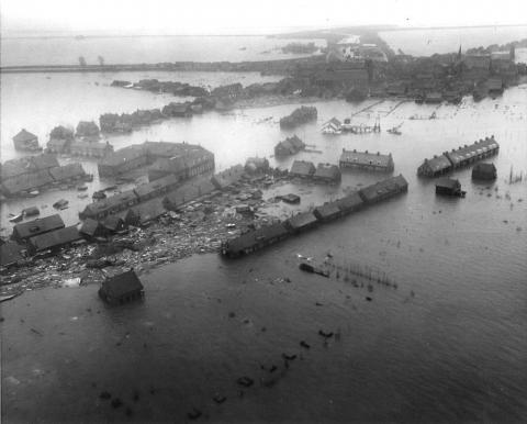 Flooding in Goeree-Overflakkee, Netherland, 1953