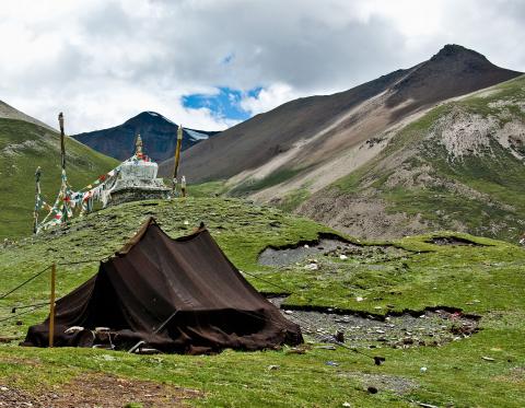 Tibetan nomad tent